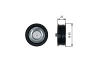 Deflection/Guide Pulley, v-ribbed belt DriveAlign® T36473 Gates