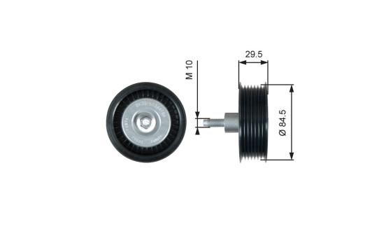 Deflection/Guide Pulley, v-ribbed belt DriveAlign® T36536 Gates