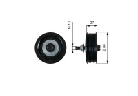 Deflection/Guide Pulley, v-ribbed belt DriveAlign® T36602 Gates
