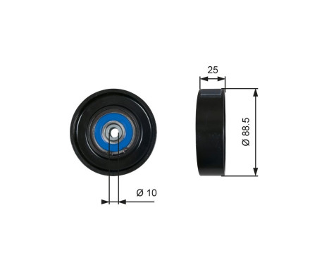 Deflection/Guide Pulley, v-ribbed belt DriveAlign® T36605 Gates