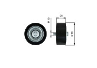 Deflection/Guide Pulley, v-ribbed belt DriveAlign® T36621 Gates