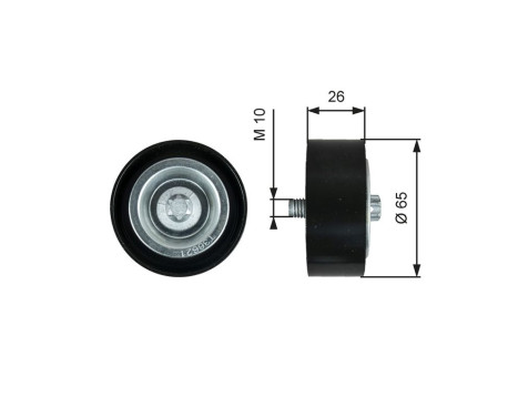 Deflection/Guide Pulley, v-ribbed belt DriveAlign® T36621 Gates