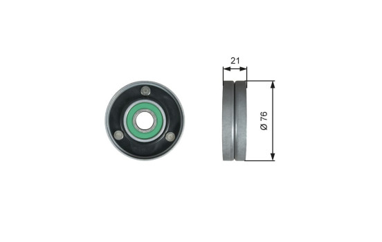 Deflection/Guide Pulley, v-ribbed belt DriveAlign® T36730 Gates