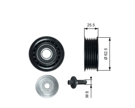 Deflection/Guide Pulley, v-ribbed belt DriveAlign® T36736 Gates