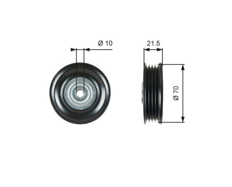 Deflection/Guide Pulley, v-ribbed belt DriveAlign® T36747 Gates