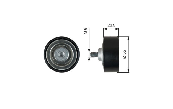 Deflection/Guide Pulley, v-ribbed belt DriveAlign® T36767 Gates