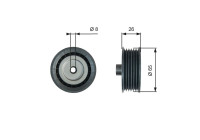 Deflection/Guide Pulley, v-ribbed belt DriveAlign® T36776 Gates