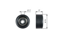 Deflection/Guide Pulley, v-ribbed belt DriveAlign® T38028 Gates