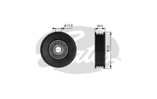 Deflection/Guide Pulley, v-ribbed belt DriveAlign® T38031 Gates