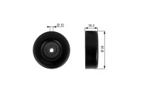 Deflection/Guide Pulley, v-ribbed belt DriveAlign® T38042 Gates
