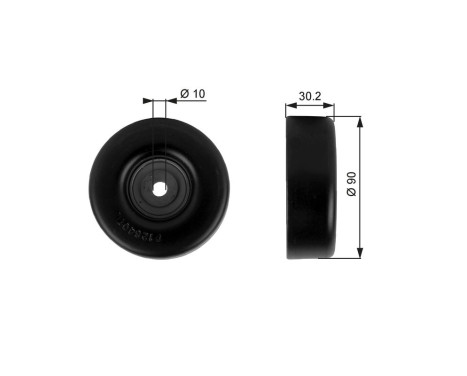 Deflection/Guide Pulley, v-ribbed belt DriveAlign® T38042 Gates