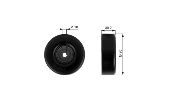 Deflection/Guide Pulley, v-ribbed belt DriveAlign® T38042 Gates