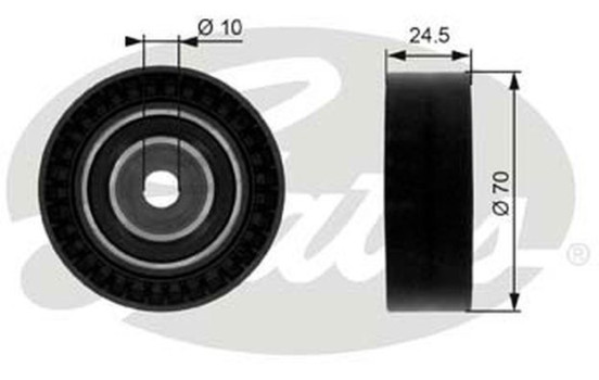 Deflection/Guide Pulley, v-ribbed belt DriveAlign® T38071 Gates