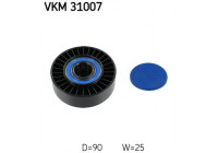 Deflection/Guide Pulley, v-ribbed belt VKM 31007 SKF