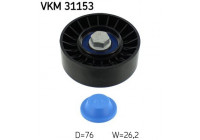 Deflection/Guide Pulley, v-ribbed belt VKM 31153 SKF