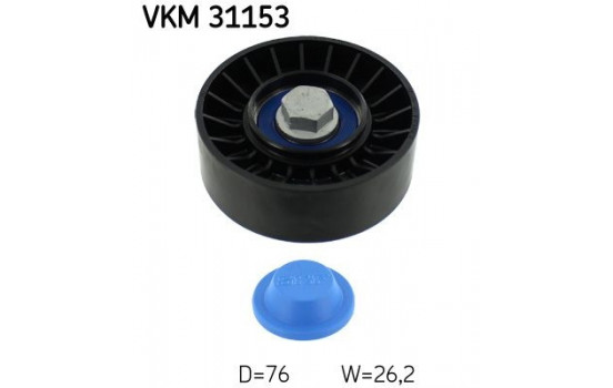 Deflection/Guide Pulley, v-ribbed belt VKM 31153 SKF