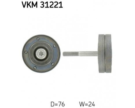 Deflection/Guide Pulley, v-ribbed belt VKM 31221 SKF