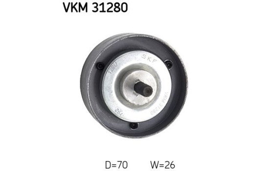 Deflection/Guide Pulley, v-ribbed belt VKM 31280 SKF