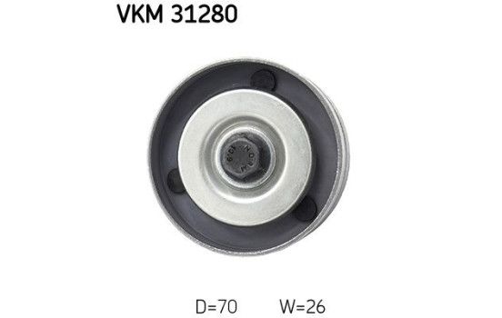 Deflection/Guide Pulley, v-ribbed belt VKM 31280 SKF, Image 2