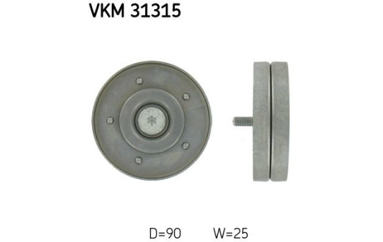 Deflection/Guide Pulley, v-ribbed belt VKM 31315 SKF