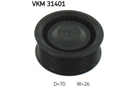 Deflection/Guide Pulley, v-ribbed belt VKM 31401 SKF
