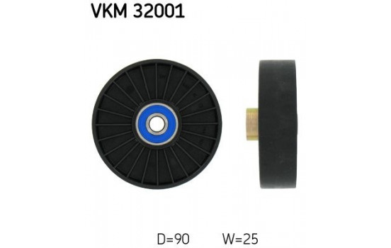 Deflection/Guide Pulley, v-ribbed belt VKM 32001 SKF