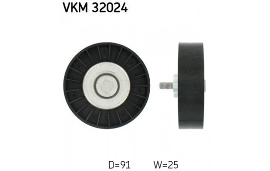 Deflection/Guide Pulley, v-ribbed belt VKM 32024 SKF