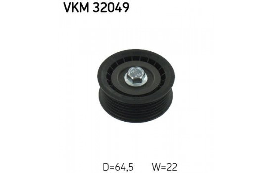 Deflection/Guide Pulley, v-ribbed belt VKM 32049 SKF