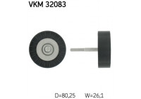 Deflection/Guide Pulley, v-ribbed belt VKM 32083 SKF