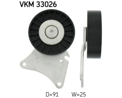 Deflection/Guide Pulley, v-ribbed belt VKM 33026 SKF