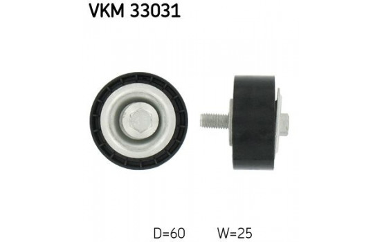 Deflection/Guide Pulley, v-ribbed belt VKM 33031 SKF