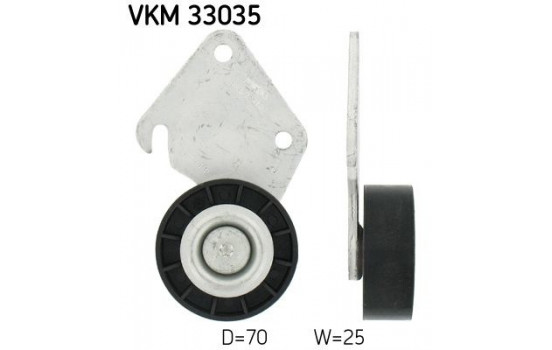 Deflection/Guide Pulley, v-ribbed belt VKM 33035 SKF