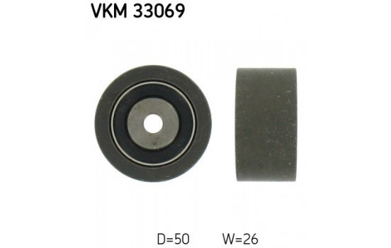 Deflection/Guide Pulley, v-ribbed belt VKM 33069 SKF