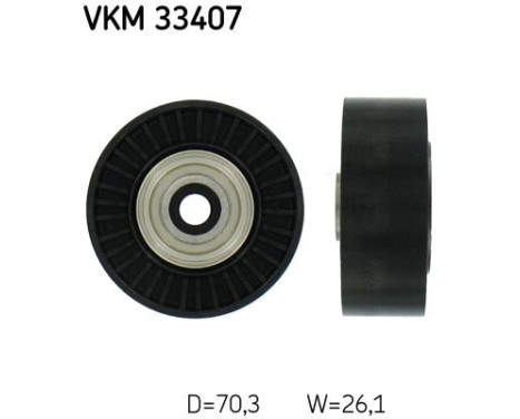 Deflection/Guide Pulley, v-ribbed belt VKM 33407 SKF
