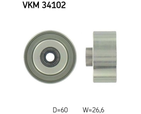 Deflection/Guide Pulley, v-ribbed belt VKM 34102 SKF