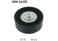 Deflection/Guide Pulley, v-ribbed belt VKM 34105 SKF