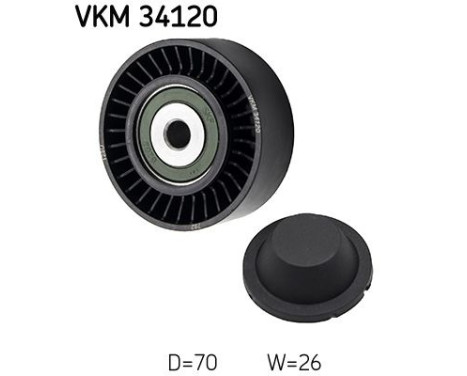 Deflection/Guide Pulley, v-ribbed belt VKM 34120 SKF, Image 2