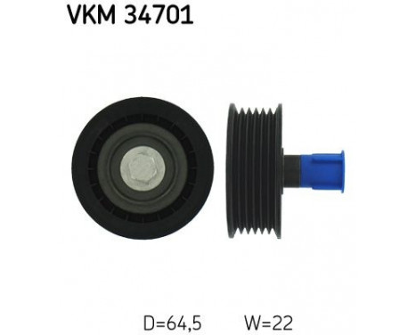 Deflection/Guide Pulley, v-ribbed belt VKM 34701 SKF