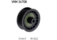 Deflection/Guide Pulley, v-ribbed belt VKM 34708 SKF