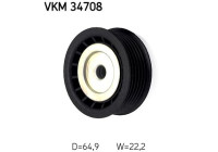 Deflection/Guide Pulley, v-ribbed belt VKM 34708 SKF