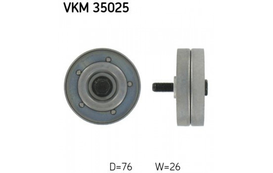 Deflection/Guide Pulley, v-ribbed belt VKM 35025 SKF