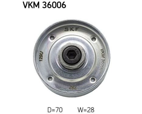 Deflection/Guide Pulley, v-ribbed belt VKM 36006 SKF