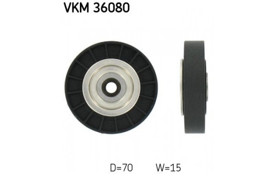 Deflection/Guide Pulley, v-ribbed belt VKM 36080 SKF