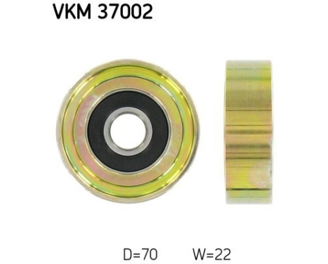 Deflection/Guide Pulley, v-ribbed belt VKM 37002 SKF