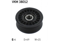 Deflection/Guide Pulley, v-ribbed belt VKM 38012 SKF