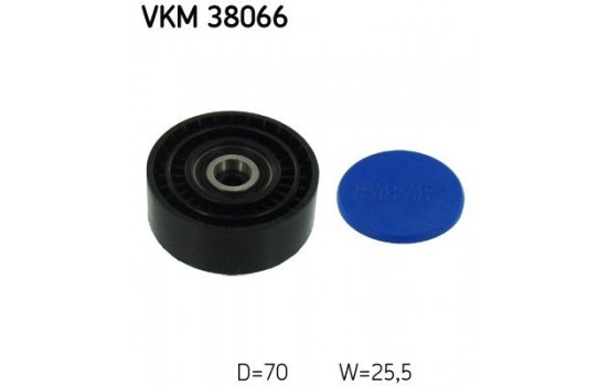 Deflection/Guide Pulley, v-ribbed belt VKM 38066 SKF