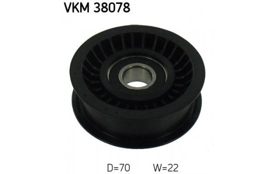 Deflection/Guide Pulley, v-ribbed belt VKM 38078 SKF