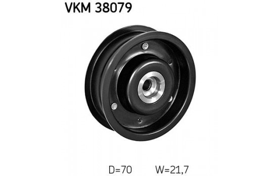 Deflection/Guide Pulley, v-ribbed belt VKM 38079 SKF