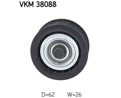 Deflection/Guide Pulley, v-ribbed belt VKM 38088 SKF, Image 2