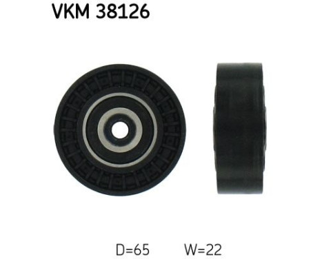 Deflection/Guide Pulley, v-ribbed belt VKM 38126 SKF
